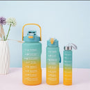 Garrafas de água grande capacidade, beber motivacional, esportes, fitness, longos tempos para beber e palha KIT C/3 UN