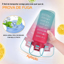 Garrafas de água grande capacidade, beber motivacional, esportes, fitness, longos tempos para beber e palha KIT C/3 UN