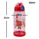 Garrafa de Água Infantil 660ml - Estampa Ursinho para Escola escritorio