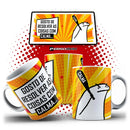 Caneca Meme Flork Gosto de Resolver as Coisas com Calma - Xicara Taco Calma Boneco de Palito Zoeira Divertida e Engraçada